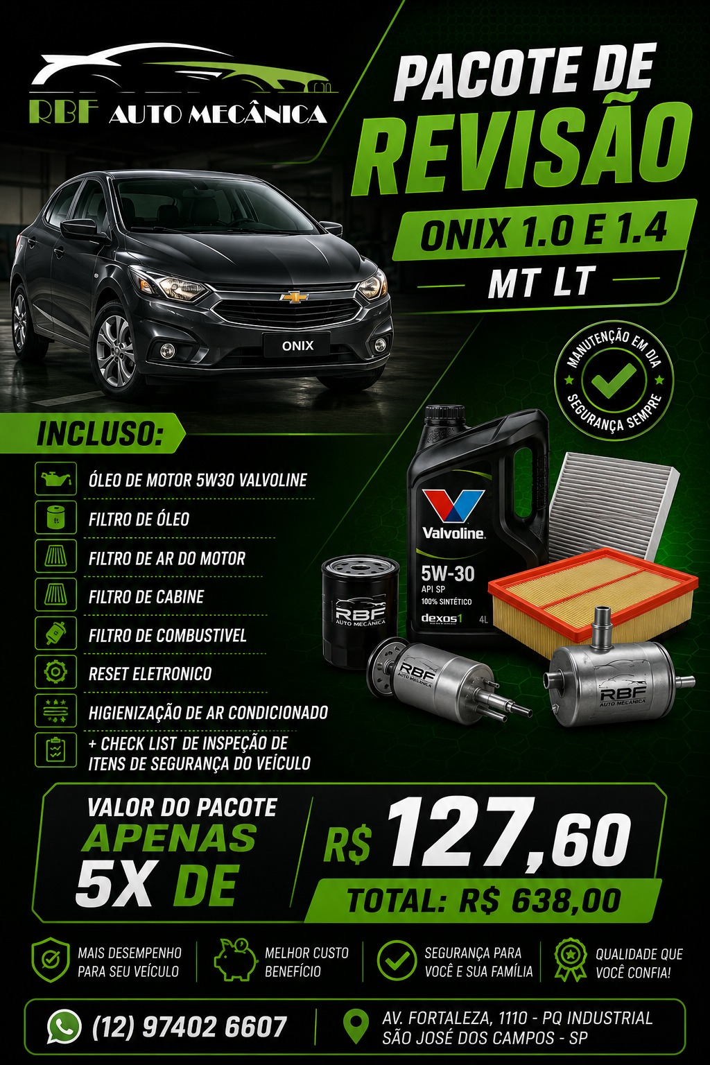 Pacote de revisão Onix 1.0 e 1.4 MT LT